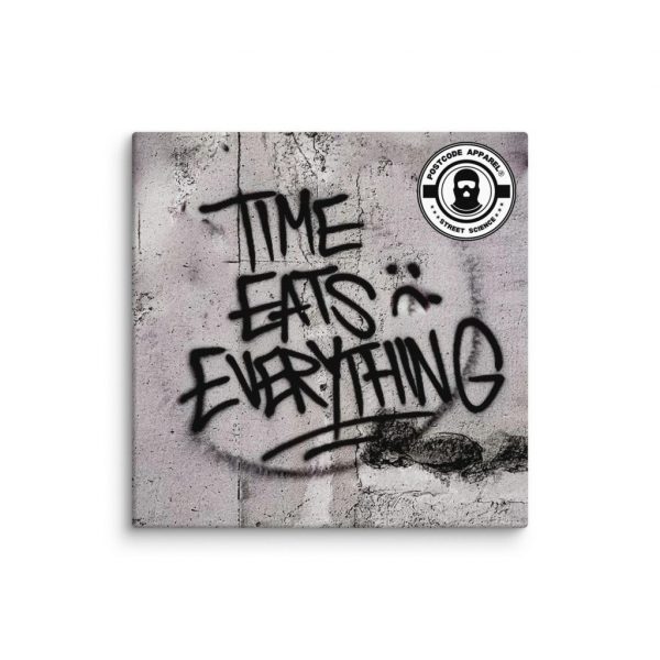 PA® "Time Eats Everything" Canvas Print – 12"x12"